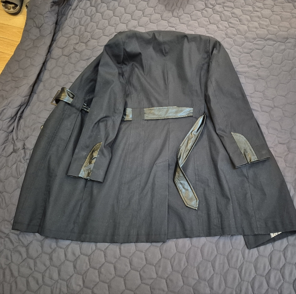 Via Spiga Black Trench Coat - Picture 3 of 8